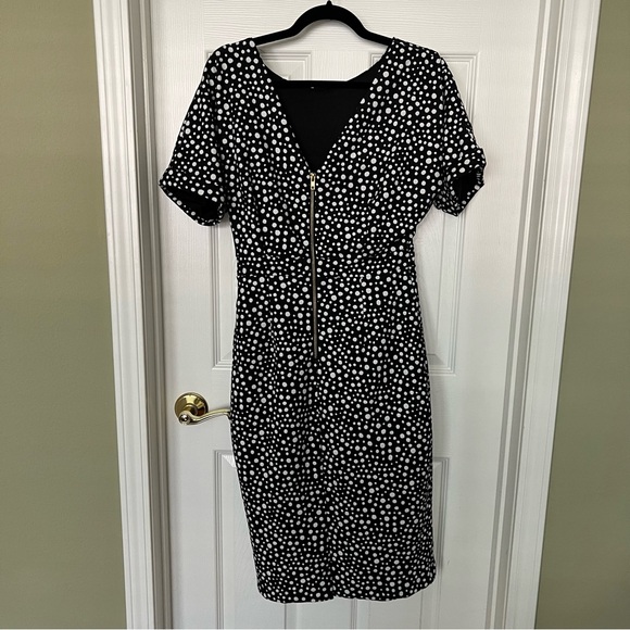 NWT Alexia Admor Black and White Polka Dot Dress - size SMALL - Picture 3 of 10